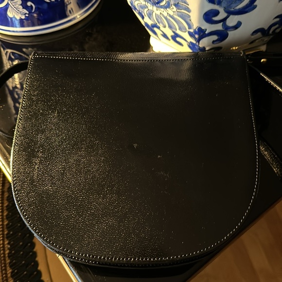 YSL Vintage Snake Embossed Black Shoulder - Picture 3 of 5